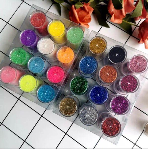 Tattoos 12 Farben Pulver Schimmer Glitzer 20G für temporäre Tätowierung Diamantfarbe Körper Diy Nageldekoration Kunst