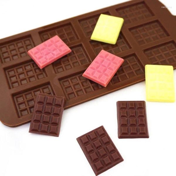 Pişirme Kalıpları Silikon Kalıp 12 Çikolata Fondan Diy Şeker Barı Kek Dekorasyon Aracı Mutfak Aksesuarları