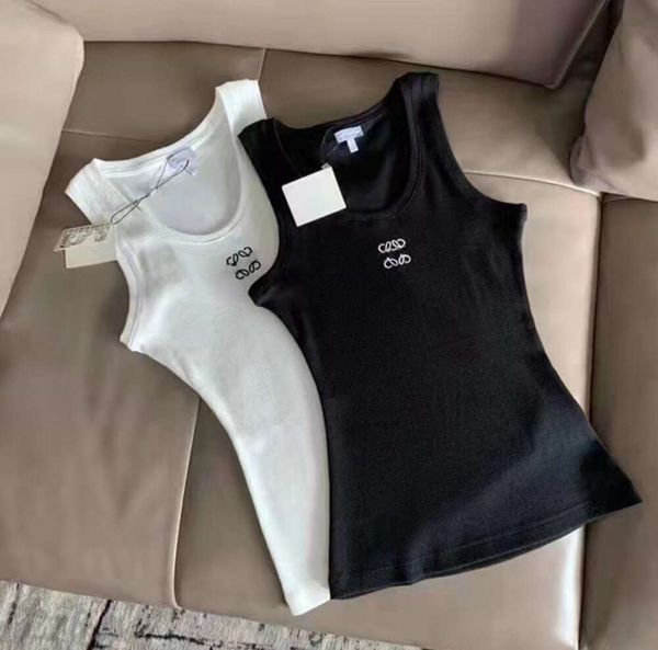 Kadın kadın mahsul tasarımcısı Camis anagram işlemeli pamuk karışımı tank top üst şortlar yoga takım elbise örgü fitness spor bayanlar tees