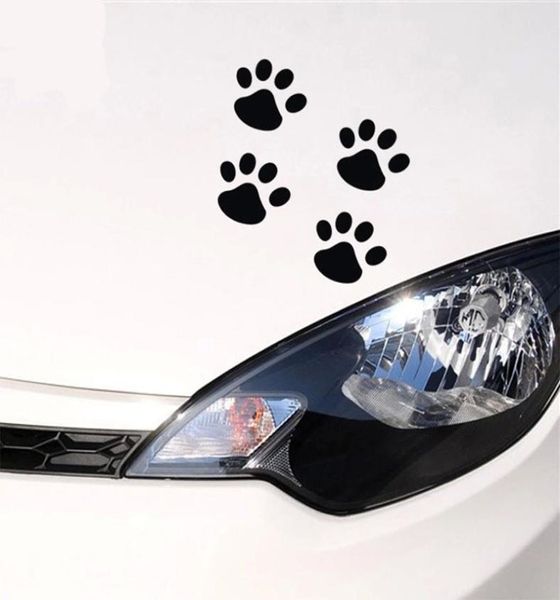 4 pezzi personalità adesivi divertenti 6cm4 stampa della zampa del gatto stampa della zampa del cane stampa della zampa dell'orso impronte creative adesivi per auto decalcomanie per auto P1601798