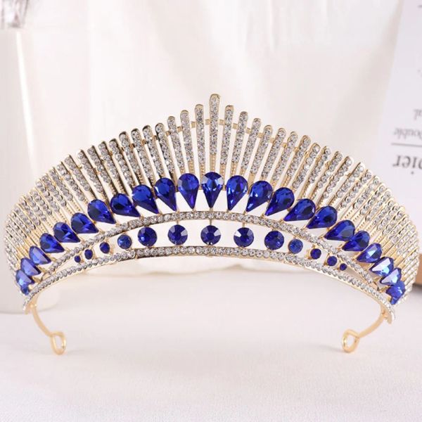 Mücevher Diezi 6 Renk Zarif Prenses Kristal Taç Taç Moda Lüks Kraliçe Tiara Saç Elbise Aksesuarları 2023 Yeni Düğün Takı