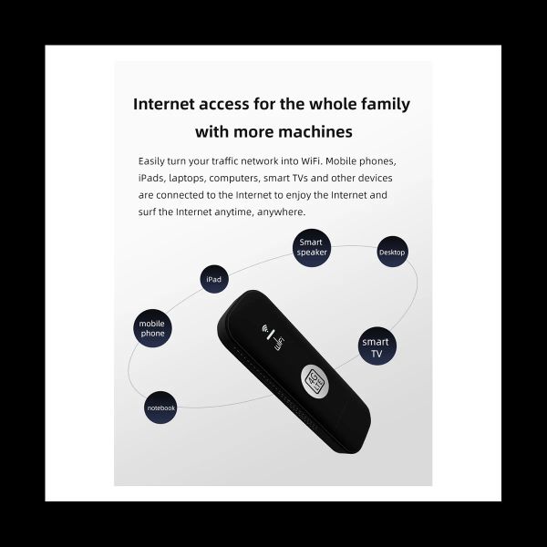 Ausrüstungen 4G USB WiFi Modem 150 Mbit / s mit Slot 4G LTE Auto Wireless WiFi Router USB Dongle Support B28 European Band Black