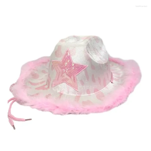 Berets Top Hat para Masquerade Party Mulheres Cosplay Cowboy Carnaval Acessórios Adereços Aniversário