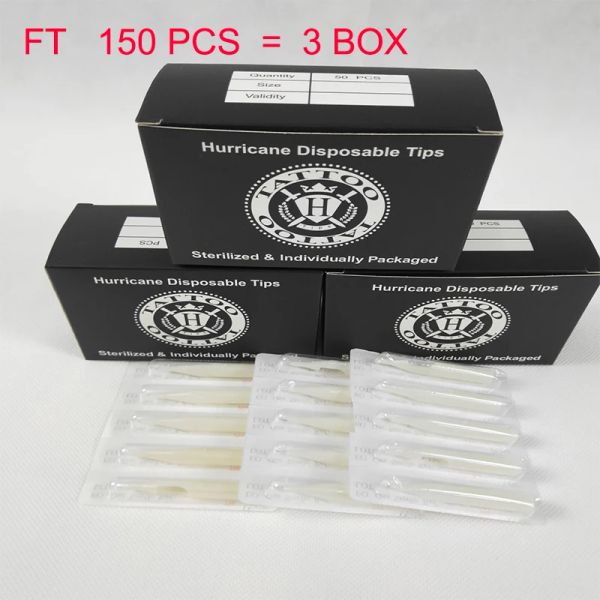 Suggerimenti Tattoo Tips 150pcs Ft Tround Tunning Tattoo Suggerimento per ugello usa e getta per i kit tatuaggi per principianti Fornire uragano tatuaggio ago bianco