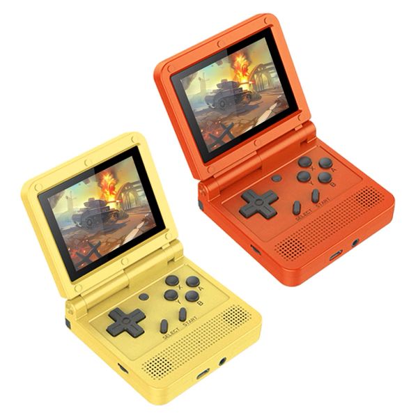 Lettori V90 Nuova versione nera da 3.0 pollici IPS Retro Flip Console per videogiochi Console portatile tascabile Mini lettori di giochi portatili Regali per bambini