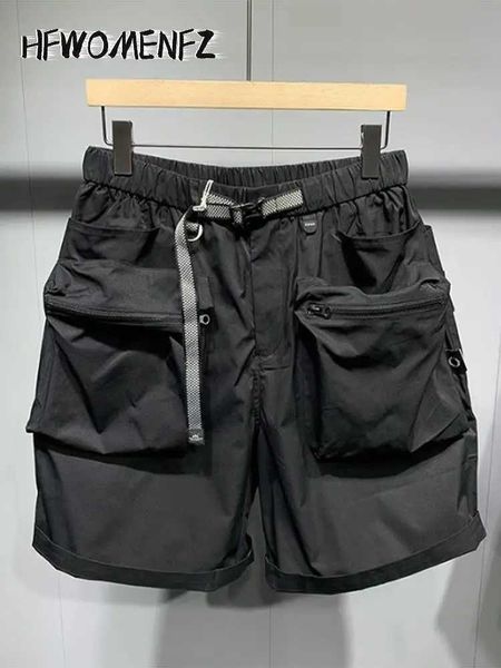 Shorts masculinos mans moda breve carga shorts verão masculino streetwear casual pockage fino calças curtas de alta qualidade all-match homem roupas j240221