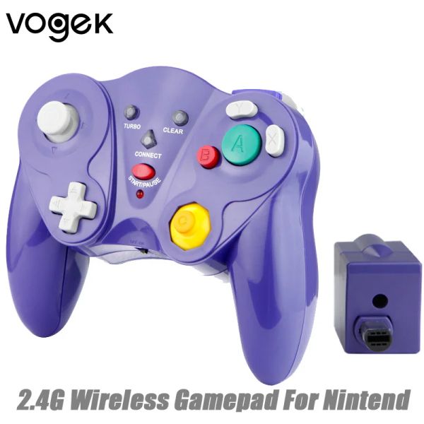 Jogadores VOGEK 2.4G Wireless Game Controller para Nintend Game Host NGC, Holding sem fio Joypad Gamepad para Gamecube Will/Wii U Host