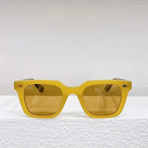 Óculos de sol Vintage Moda Tendência Grosso Sólido Acetato Retângulo Óculos de Sol para Homens Mulheres Óculos Quadro Shades Grober AAA Top Alta Qualidade