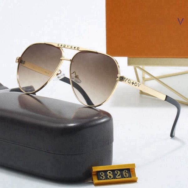 2024 Sonnenbrille Klassische Marke Retro Frauen Sonnenbrille Luxus Designer Brillen Verbote Metallrahmen Designer Sonnenbrille Frau cool 3826