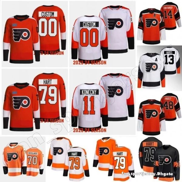 11 Travis Konecny Philadelpha Hockey-Trikot Kevin Hayes Lil Peep Ivan Provorov Carter Hart Nicolas Deslauriers Tony DeAngelo Joel Farabee van Riemsdyk Owen Tippett