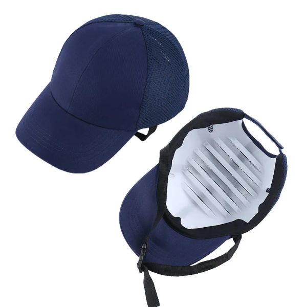 Hysteresen-Schutzhelm für Arbeitskleidung, Kopfschutz oben, 6 Löcher, Anstoßkappe, Arbeitsschutzhelm, ABS-Innenschale, Baseball-Hut-Stil, schützend