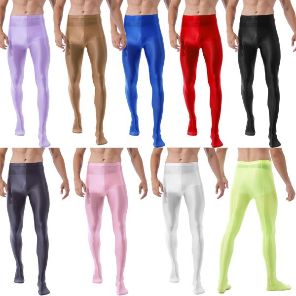 Jogginghose #MXL Herren durchsichtige glänzende Strumpfhose Ballett Tanz Yoga Leggings Hosen Training Fitness Workout Sporthose Unterhose