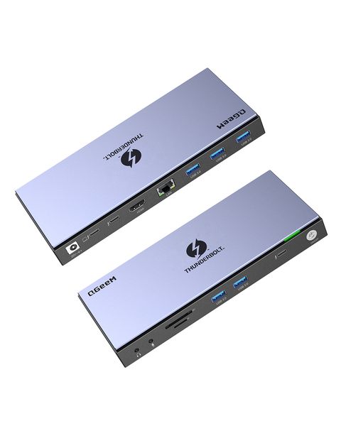 Qgeem 15-in-1-Lightning-4-Dockingstation, Thunderbolt4-Erweiterungskabel, separates Einzeldisplay, 8k30Hz, Dual-Display 4K