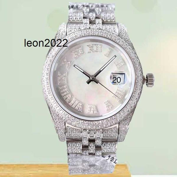 Relógio de luxo rlx iced melhor vendido relógio de marca superior relógio mecânico ouro cheio diamante à prova dwaterproof água relógio masculino