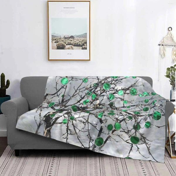 Cobertores Abstrato Pedra Preciosa E Árvore Malaquita Mais Recente Super Macio Luz Quente Cobertor Fino Mãe De Pérola Abalone Shell Prata Luxo