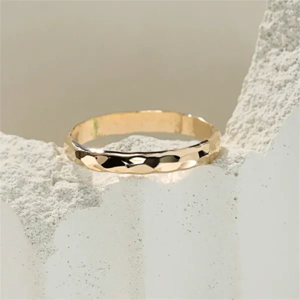 Anéis 14k preenchidos com a mão preenchida com as anéis de arremesso de junta delicada boho anel de jóias artesanais para mulheres jóias hipoalergênicas