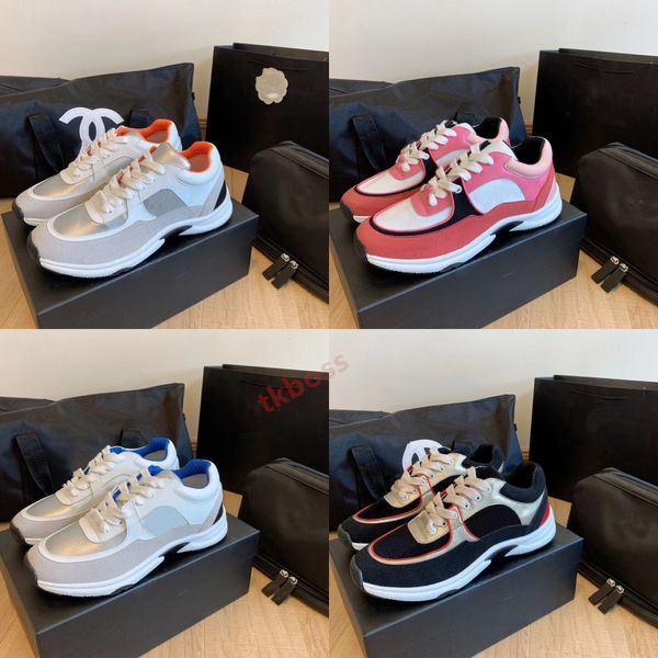 Tasarımcı Elbise Ayakkabı Kadın Ayakkabılar Lüks Birleştirici Sneaker Chaneles Platformu Kadın Eğitmenleri Olağanüstü Konforlu Sneakers Bayanlar Tuval Eğitmeni