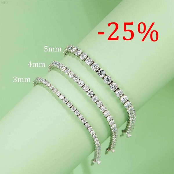 U02 preço de fábrica permanente cz hip hop corrente zircônia cúbica diamante 925 pulseira de tênis de prata esterlina para mulheres e homens