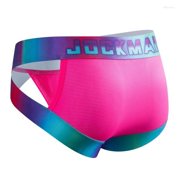 Underpants Jockmail Homens Sexy Underwear Breve Hip Lift Cuecas Calzoncillos Slip Jockstrap Malha Calcinhas Bikini Atlético Verão Moda Nylon