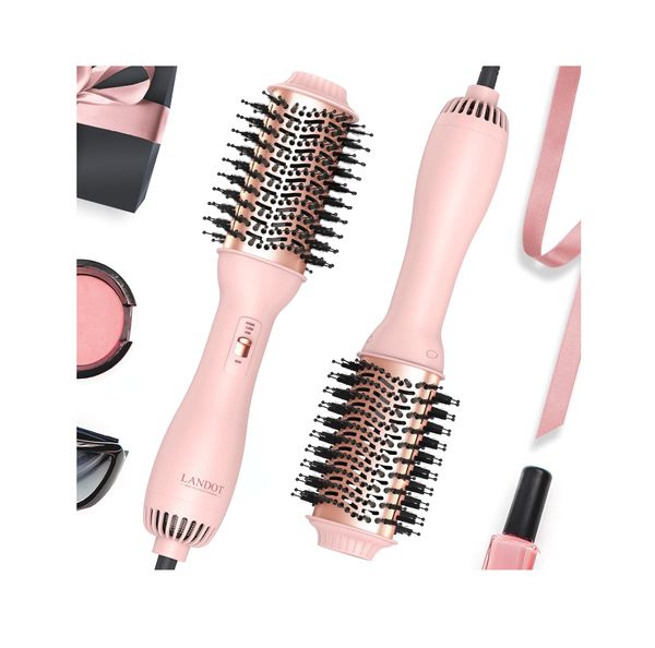 ASD LANDOT Hot Hair Blow Dryer Brush: Upgraded Plus 2.0 Hot Air Brush One-Step Haartrockner Styler und Volumizer 4 in 1