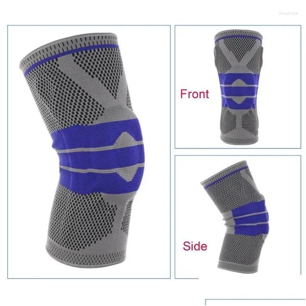 Ellenbogen-Knie-Pads unterstützen Frühling Laufen Fußball Fl Kompression Riss Brace Meniskus Sile Basketball Schutz Sport für Drop Lieferung Otfmc