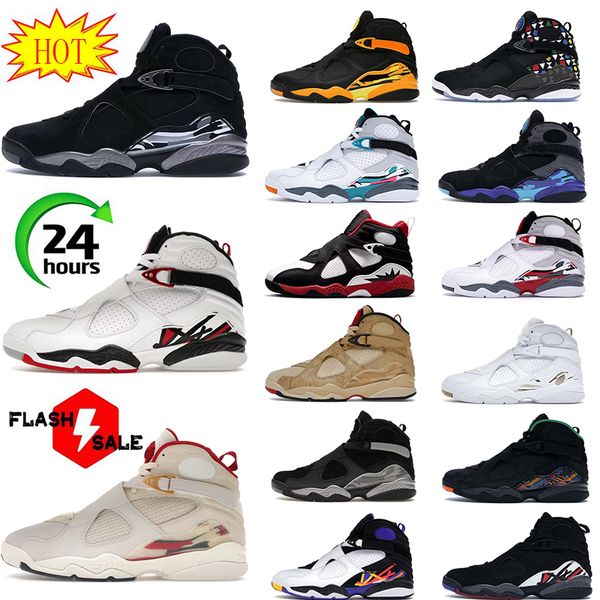 2024 Basketballschuhe 8 casa gelb schwarz Winterized Black Bred Jumpman8 weiß Aqua Outdoor 8s Damen Herren Sneakers Sporttrainer Größe 7-13