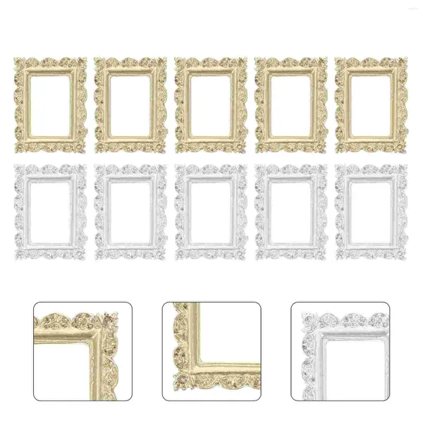 Cornici 10 pezzi Simulazione Po Accessori per cornici Espositori Decor Applique Mini Puntelli in resina Gioielli retrò