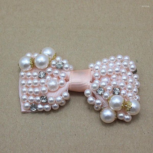Haarschmuck Hochzeit Perle Bögen handgefertigt mit Strass für Mädchen Prinzessin Stirnband Schuhe Kleid 240 teile/los