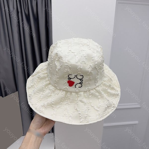 Chapéu de balde de renda preta romântico feminino designer casquette para mulheres moda coração vermelho pescador boné clássico rasgado gorro viagem aba larga chapéus casuais ao ar livre -6