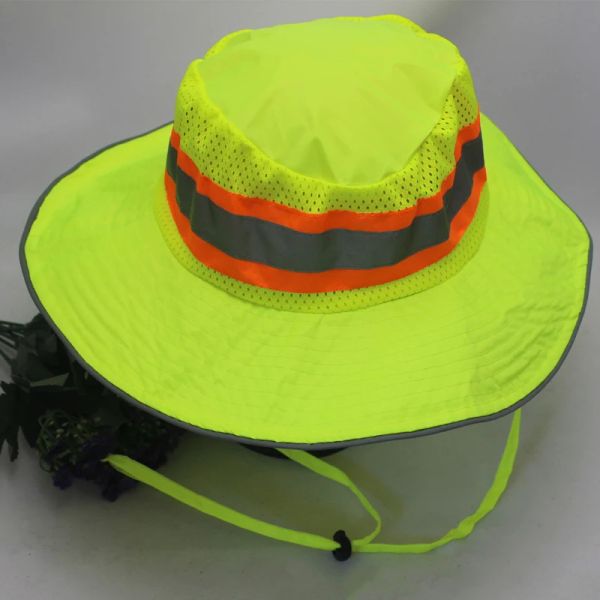 Berretti Berretto da baseball in rete fluorescente per operaio della pulizia stradale Pescatore Cappello riflettente per protezione solare per lavoratori all'aperto Berretto di avviso notturno