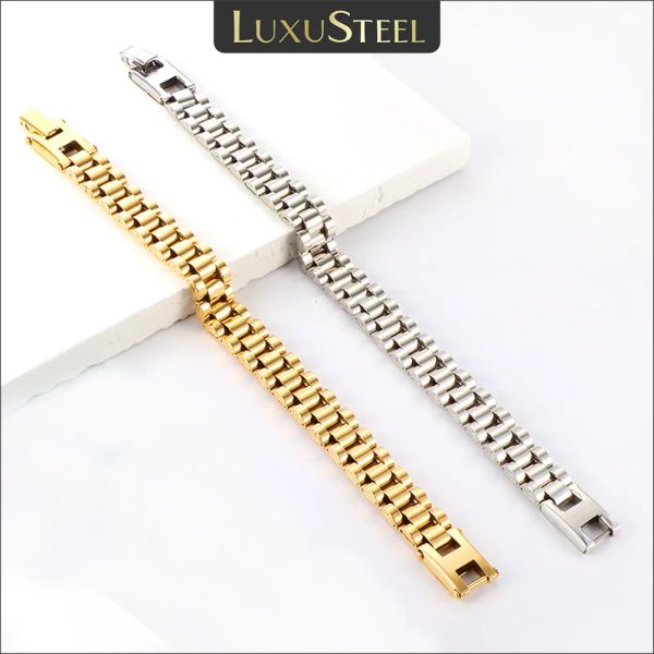 Braccialetti LuxustEel vorticoso rozzo da 9,8 mm braccialetti per uomini donne dorate in acciaio inossidabile in acciaio inossidabile regali di gioielli di orologeria