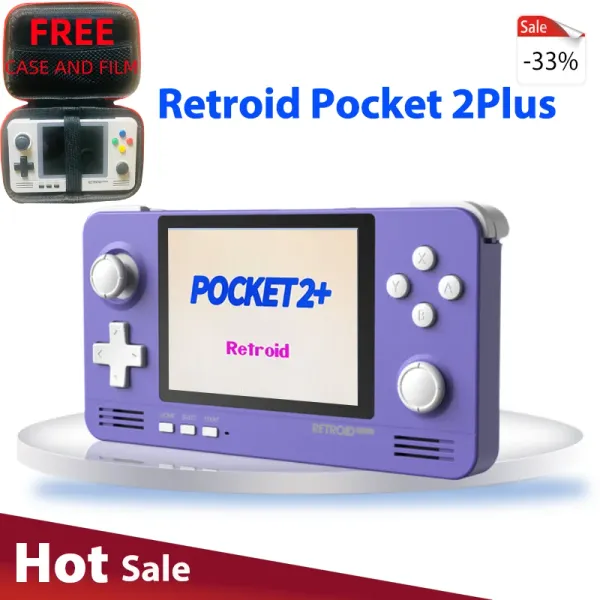 Jogadores Retroid Pocket 2 Plus 3.5 polegadas Touch Screen Retro Video Game Consoles Android 9.0 Dual System HD Output 5G WiFi Handheld Gaming