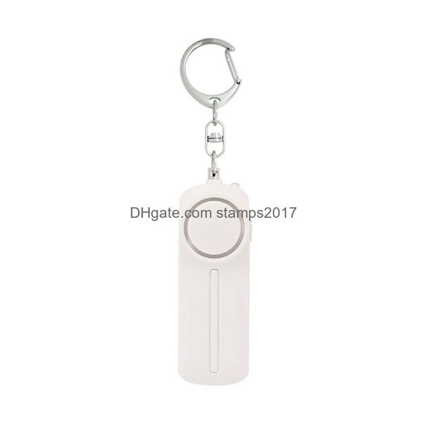 Andere Wohnkultur 130 dB Safe Sound Persönlicher Alarm Schlüsselanhänger Helles LED-Licht Selbstverteidigung Notfallalarm Schlüsselanhänger für Frauen Kinder D DH5P2