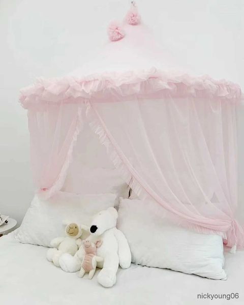 Rete per culla Neonate Zanzariera Tenda Letto a baldacchino Tende Lettino per neonato Rete per culla Rosa Grigio Bianco Bambini Tende da gioco per bambini Casa