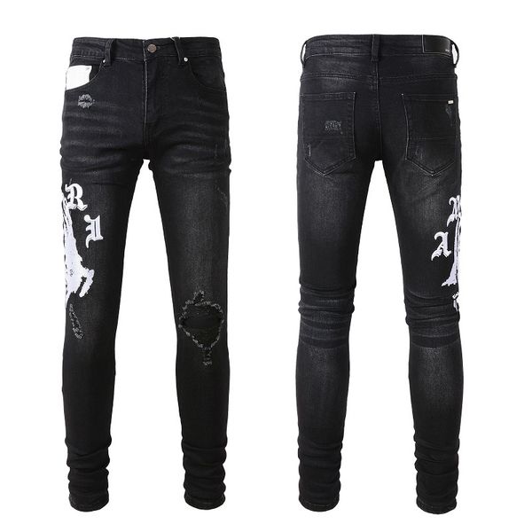 2024 neue Lila Jeans Denim Hosen Herren Jeans Designer Jean Männer Schwarze Hosen High-end-Qualität Gerade Design Retro Streetwear Casual Jogginghose Designer 28-40