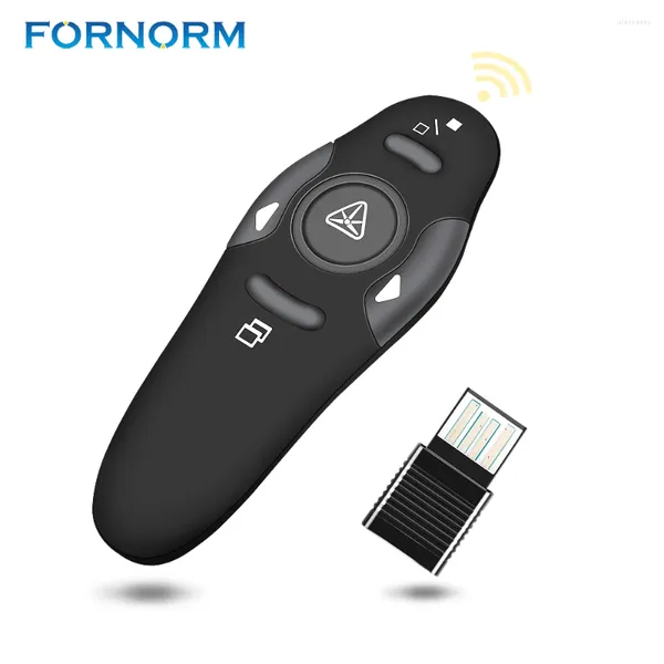 Fernbedienungen FORNORM Wireless Presenter mit rotem Laserpointer, USB-RF-Steuerseite zum Drehen von PPT-Powerpoint-Präsentationen