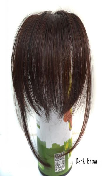 Sara 1020cm shuangbin bang clip em semelhante cabelo humano franja franja para mulher franja frente extensões de cabelo sintético hairpi1685170