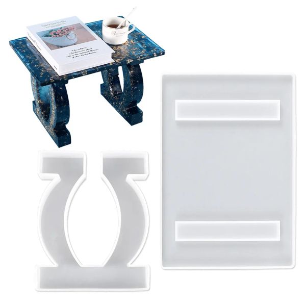 Equipamentos pequenos laptops de mesa de resina epóxi bandeja de molde de molde de silicone Diy Crafts Decoração Ferramentas de fundição