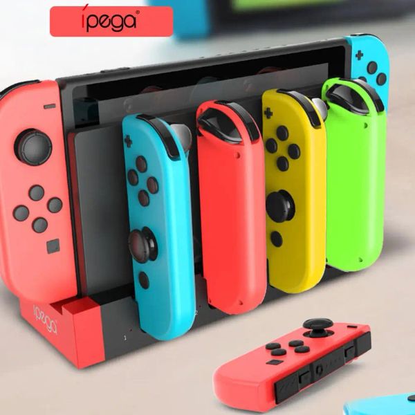 Racks PG9186 Caricatore Dock Stand 5 In 1 Controller Caricatore di caricamento per Nintendo Switch NS Joycon Console di gioco con indicatore