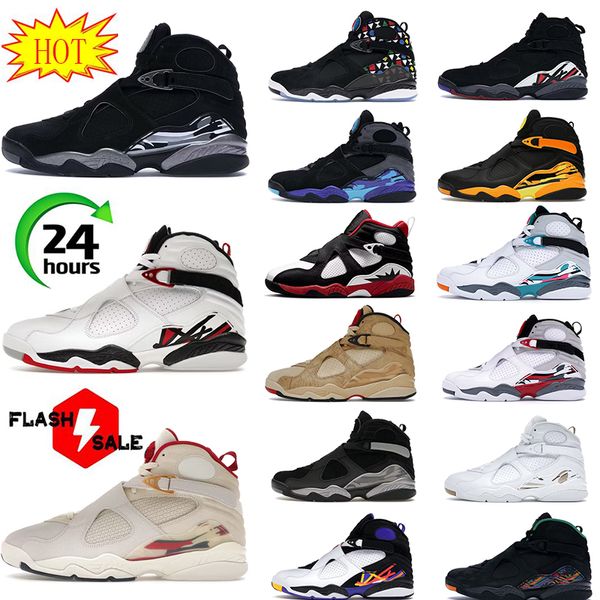 2024 Frühling Basketballschuhe 8 Casa Gelb Schwarz Playoff SoleFly Three Peat Jumpman Weiß Aqua Outdoor 8s Damen Herren Turnschuhe Sporttrainer Größe 7-13