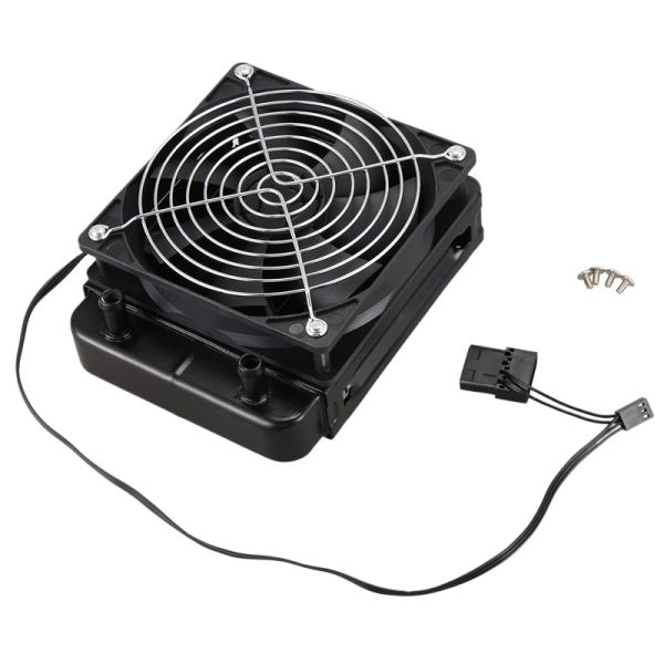 Fãs 120mm 10 tubos de refrigeração de água CPU Cooler Row Heat Exchanger Radiador com ventilador para PC Computador LED Sistema de resfriamento de água