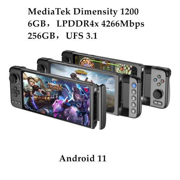 Плееры GPD XP Plus 6,81 дюйма MediaTek Dimensity 1200 6G/256G Android 11 Портативная игровая консоль для MOBA FPS PS2 Ретро плеер для видеоигр