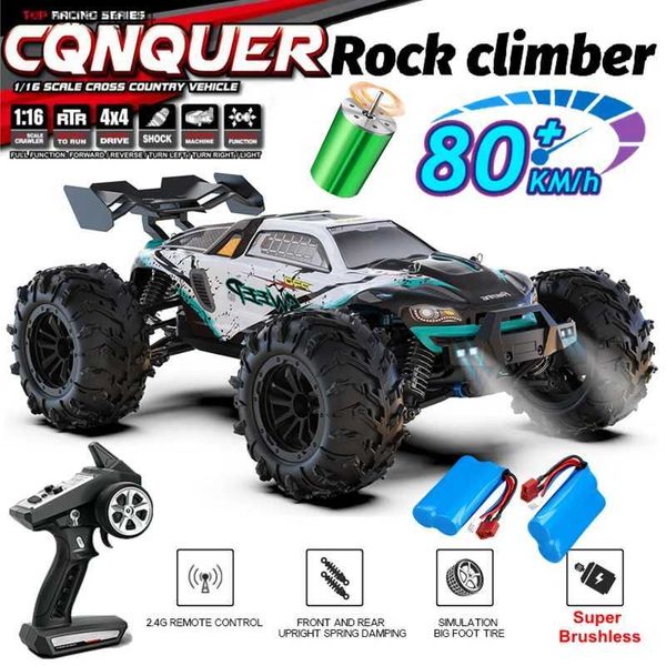 Carro elétrico / RC 4WD Carro de controle remoto Off Road 4x4 RC Caminhão de alta velocidade Super Brushless 50 ou 80KM / H Fast Drift Racing Monster Toy Crianças Adultos