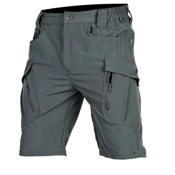 Shorts masculinos Mens tático shorts verão ao ar livre à prova d'água lazer bens shorts de secagem rápida multi bolso elástico roupas de trabalho masculino J240221