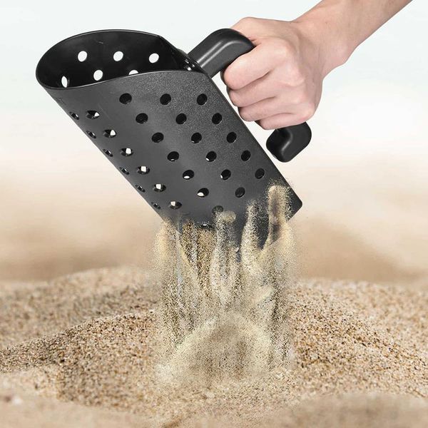 paletta per sabbia Secchio per sabbia a clessidra Setaccio filtrante in metallo Attrezzi da spiaggia per bambini in metallo