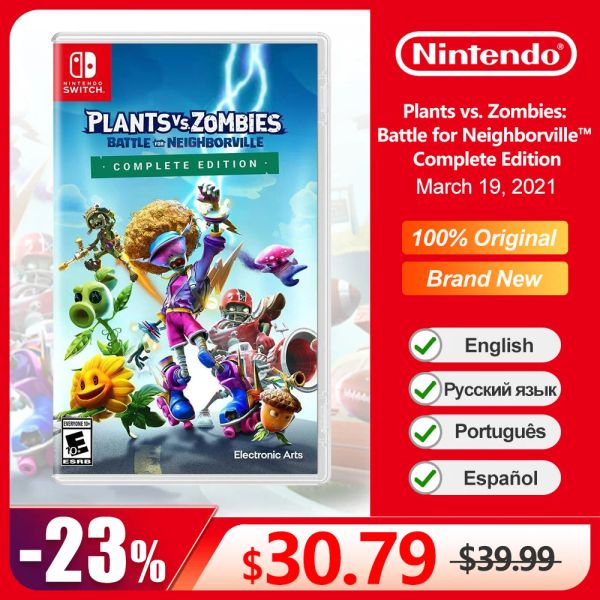 Deals Plants Vs Zombies Battle for Nachbarville Complete Edition Nintendo Switch Game Deals Original Physical Game Card für Switch
