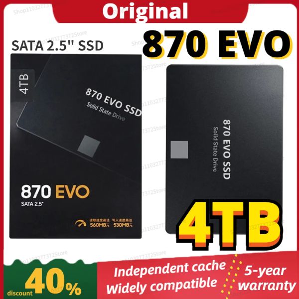 Boxes 870 EVO SSD 4TB SATA III Disco a stato solido interno Nuovo 870 EVO 500GB 1TB 2TB 560MB/S MLC HDD per PC Laptop o Desktop da 2,5 pollici