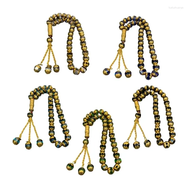 Filo di 33 perline Bracciale rosario Preghiera di cristallo Nappe decorative Gioielli religiosi islamici Bomboniere