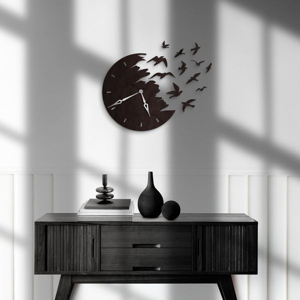 Часы с птицами, Современные настенные часы уникальные, Декоративные часы