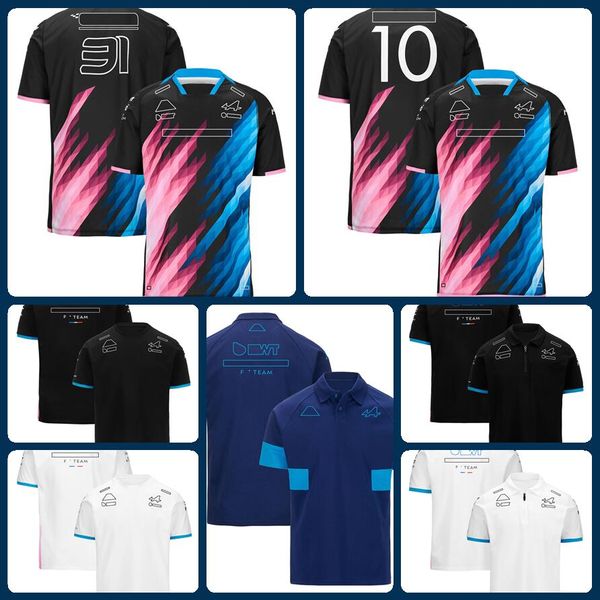 2024 explosões Equipe de Fórmula 1 terno de corrida f1 camiseta de secagem rápida masculina camisa POLO de manga curta lapela tamanho de verão de manga curta pode ser personalizada.